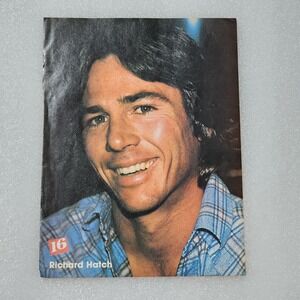 Richard Hatch John Bennett Perry Mark Harmon double-sided poster clipping 8x10
